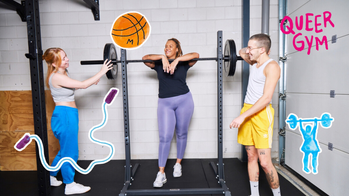 Drie sporters bij Queer Gym